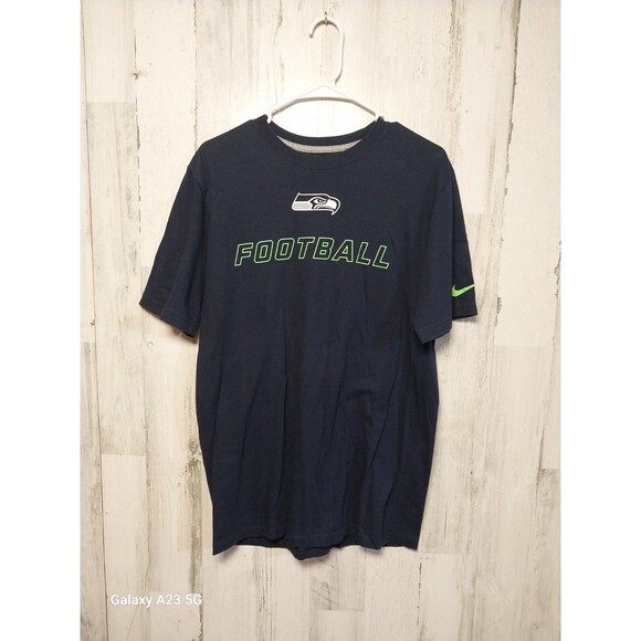 Nike NFL Training Tee Seattle Seahawks Football Men's Medium Blue - Picture 1 of 4